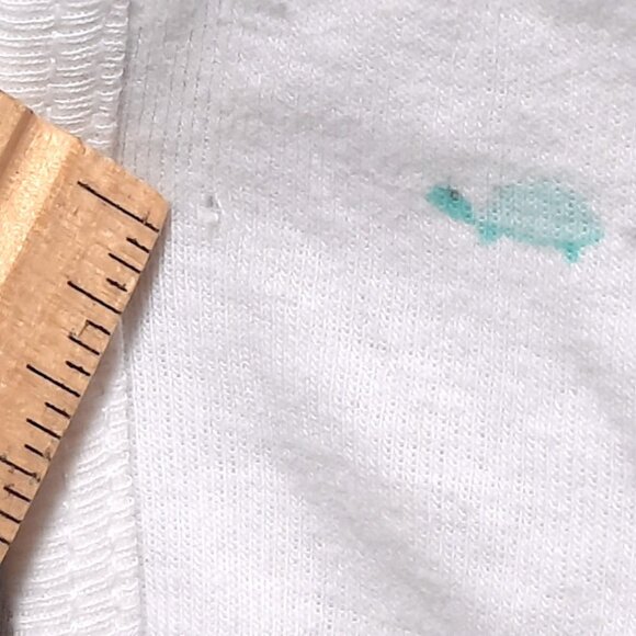 Carters Teal Green Turtles Swaddle Receiving Lovey White Blanket 33" X 30" - Picture 5 of 6